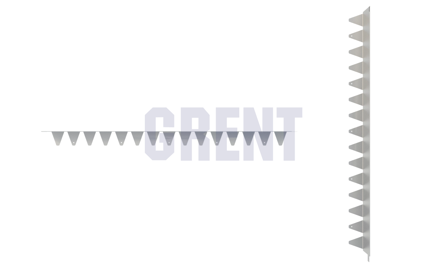 Бордюр стальной GRENT BR L-образный 1200*150, 1,5, оцинкованный